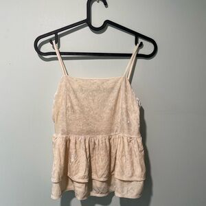 Elegant Cream Sleeveless Top